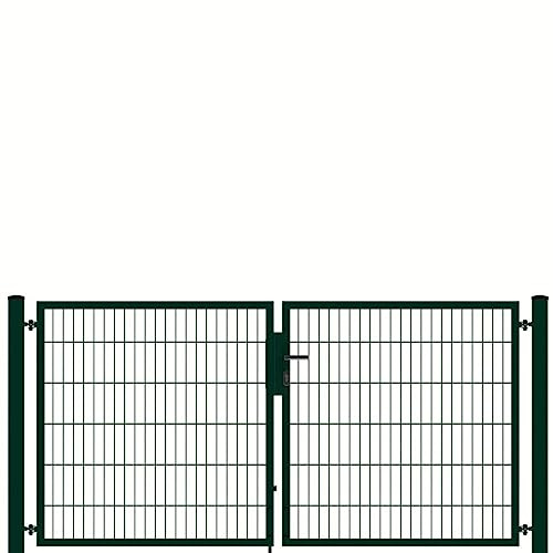 auf-mass24 Doppeltor 2,5m breit 2 FLG. Profi Toranlage Doppelstabmattenzaun Zauntor DREI Farben Zaun Tor Gartentor (RAL7016 Anthrazit, 1.83)