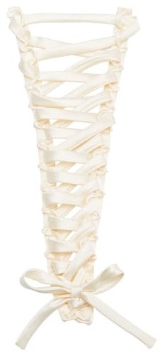 BENECREAT Corsé de satén de 47,5 cm con cremallera de repuesto para vestido formal, vestido de graduación, color beige, ajuste ajustable, con cordones en la espalda