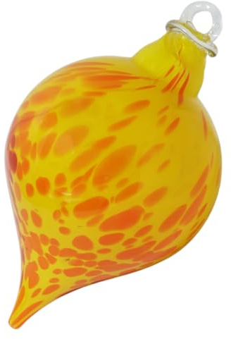 CRISTALICA Gartenzwiebel Glaszwiebel zum Hängen Höhe ca. 29cm mit Gebogener Stab Variante1