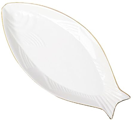 TOPBATHY Kerntyp Fischform Servierplatte Keramik Mit Elegantem Design Für Sushi Obst Und Käse Für Partys Und Festlichkeiten
