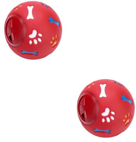 Supvox 2stücke Hundespielzeug Für Futterverteilung Lustiger Leckerli-Spender Mit Scent-Leak-Funktion Groß Und Rot Für Interaktive Und Lehrreiche Spielstunden Für Hunde