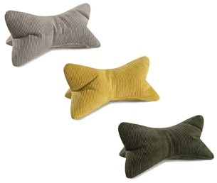 Bonvionn 3er Set Leseknochen Selma Cord Look ergonomische Form für Nacken- oder Lendenstütze Flexible Stütze für Bücher, E-Books oder Tablets