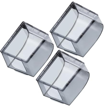 KICHOUSE 3pezzi Coperchio Outlet Esterno Da Compatibile Con Prese Di Tipo Protezione Per Ambienti Domestici e Uffici Design Trasparente Per Sicurezza Duratura