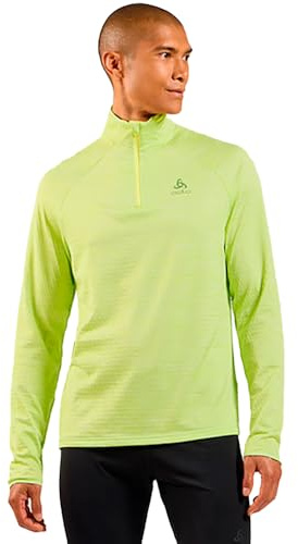 Odlo Laufshirt Herren Langarm Essential Thermal I Sport Shirt Männer I Sport Oberteil I Midlayer I Fitness Shirt
