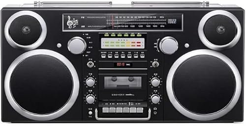 Audio portátil Bluetooth para el hogar, reproductor de CD, máquina de cinta inalámbrica, altavoz grabadora antigua, radio FM, reproducción USB, pantalla LED, hogar, playa o bosque