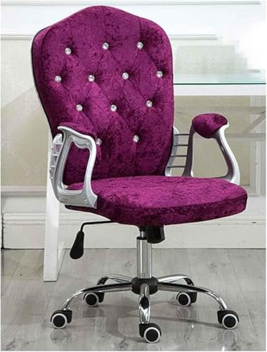 UYHBCNQD Arbeitsstuhl, drehbarer Bürostuhl, Samt-Schreibtischstuhl, höhenverstellbarer Chef-Computerstuhl mit Rollen und Armlehnen