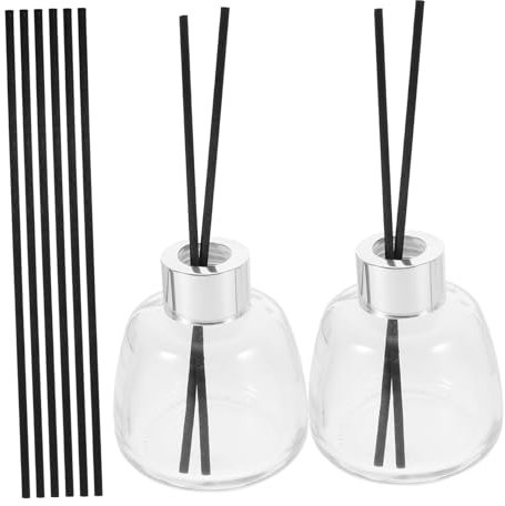 PRETYZOOM Botella de Aromaterapia Transparente Recipientes para Aromaterapia con Relieve Botella Difusora Vacía de Vidrio para Perfumero Recargable para Frasco Difusor Color Aleatorio