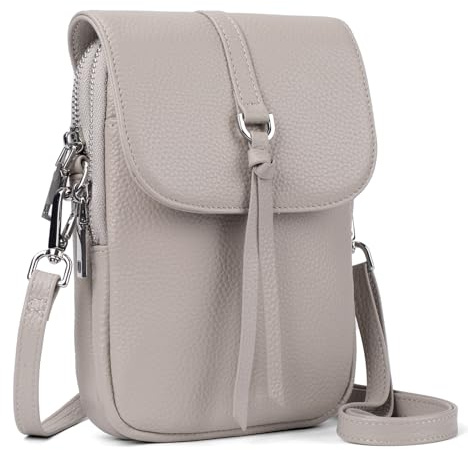 befen Echtleder Handytasche zum Umhängen Damen RFID-Blockierung Handtasche | Handy Umhängetasche Damen Klein, Handytasche mit Geldbörse zum Umhängen, Crossbody Bag mit Verstellbar Schultergurt