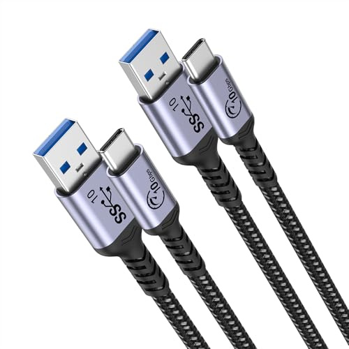 SUMPK Cable USB C 10Gbps [1m 2Packs], USB 3.1 Gen 2 Tipo C Cable de datos de alta velocidad compatible con Android Auto, Auto Play, Cargador de automóviles, iPhone 16/15