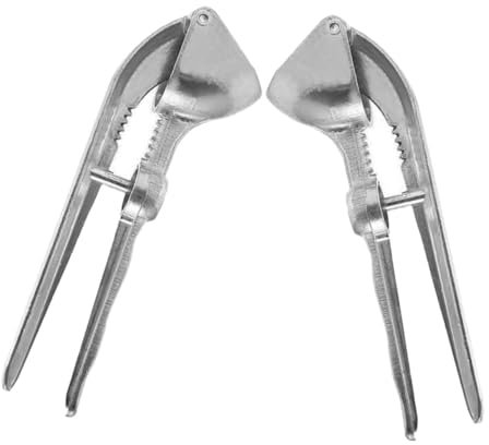 FUNNETOYU Presse-Ail Manuel en Alliage d'Aluminium 2Pcs Poignée Ergonomique Outil Cuisine pour Écraser L'Ail Gingembre Maison Restaurant