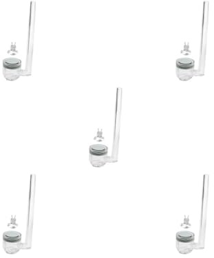 5 Set of Aquarium CO2 Diffuser Fish Tank Bubble Diffuser for Hydroponic Aquarium Pond 15x70mm, Clear