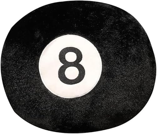 Maomoto Großes Sportkissen schwarz Simulation Billard 8 Kugeln Plüsch gefüllte Sportkugeln Spielzeug 35cm Dekorative Sportkissen Kissen für Sofa, Bett, Kinder Geschenk
