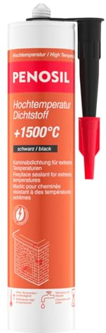 PENOSIL Hochtemperatur Dichtstoff +1500°C, 300 ml – Silikatbasis, extrem hitzebeständig, für Schornsteine, Öfen, Kamine & Herde, dunkelgrau, überstreichbar, Innen & Außen
