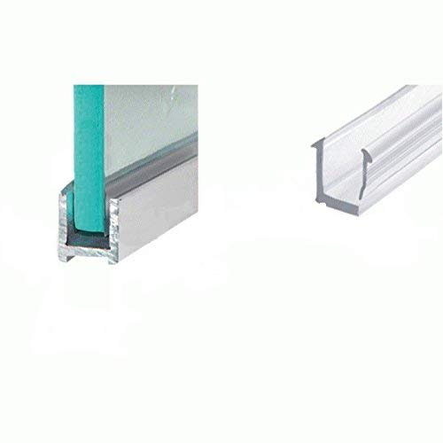 Aluminium Duschkabinen U-Profil 100 cm schmal für 10mm Glasstärke Chromoptik