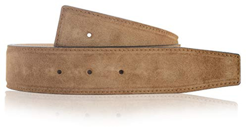 Exklusiver Premium Wildledergürtel in Hellbraun in der Breite 32 mm