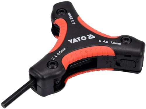 Yato Juego de llaves plegables profesionales (26 piezas, torx hexagonales métricas e imperiales) (YT-05644)