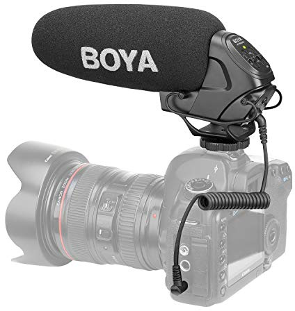 DSLR kamera-supercardioid hagelgevär mikrofon sändning, BOYA BY-BM3031 kondensator intervju kapacitiv mikrofon kamera video mikrofon för Canon Nikon Sony DSLR videokamera