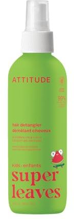 ATTITUDE Démêlant Sans Rincage pour Enfant, Nourrit & Apaise les Cheveux, Soin Capillaire Végane, Produit Coiffant, Parfum Pastèque & Coco, 240 mL