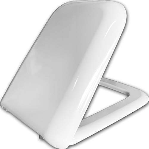 Copriwater Ceramica Cielo modello Shui Originale Bianco | Tavoletta wc in Termoindurente Cerniere Cromate