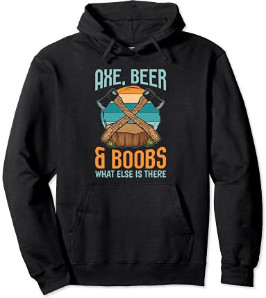 Bière lancer hache hache hache lanceur cadeau drôle Sweat à Capuche