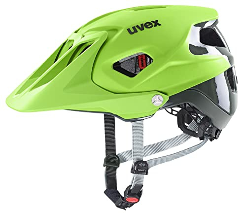 uvex quatro integrale - extrem leichter MTB-Helm für Damen und Herren - individuelle Größenanpassung - verstellbarer Schirm - lime anthracite matt - 56-61 cm