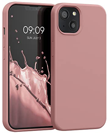 kwmobile Housse Compatible avec Apple iPhone 13 Coque - Housse de téléphone Protection Souple en TPU Silicone - Rose d'hiver