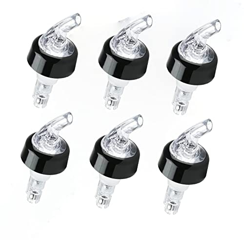 Chabrias Ltd 6 Pack 50ml Clear Spirit Measure Bottle Pourers UK Made Spirit Pourers UK Made, Not Government Stamped, Quick Shots, Wine, Cocktails, Essential Home Bar Accessories