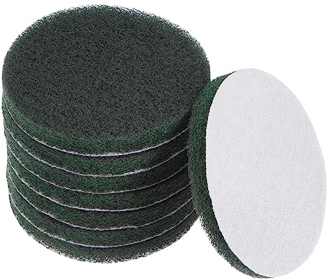 sourcing map 8pcs Drill Power Brush 4 Inch Tile Scrubber Scouring Pads 400-600 Grit for Bathroom Kitchen Household Cleaning