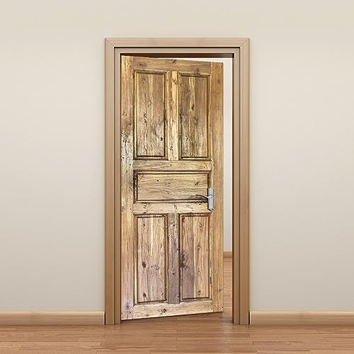Türtapete Selbstklebend 80X200 Holz Türtapete Selbstklebend Türposter,Fototapete Selbstklebend 3D Pvc Türaufkleber Diy Türbild,Türfolie Poster Tapete