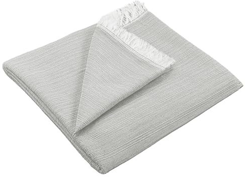 MINGCASA Plaid en coton Four Seasons - Couvre-lit multifonction pour canapé, couverture de lit, couverture d'écharpe, housse de canapé (perle, 180 x 290 cm)