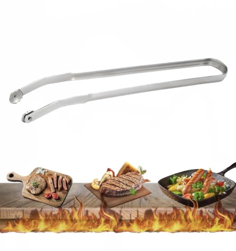 BBQ Sausage Turning Tongs for Cooking, BBQ Würstchen Wendezange zum Kochen, Lange Küchenzange Grillzange, BBQ Zange Kochzange für Wenden von Speck, Steak, Fleisch und Gemüse (1PC)
