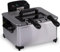 BAKAJI Friggitrice da 5 Litri 2000 Watt con Temperatura Regolabile, Spia di Controllo e Corpo in Acciaio Inossidabile Facile da Pulire, Ideale per Cucina, Ristorante, Casa, 2 Cestelli Estraibili
