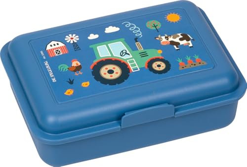Kleine Butterbrotdose Traktor | Lunchbox für Jungs | BPA-freie Brotdose für Kinder | Kindergarten Brotdose | Kinder Snackbox | Geschenkidee für Jungs ab 2 Jahren