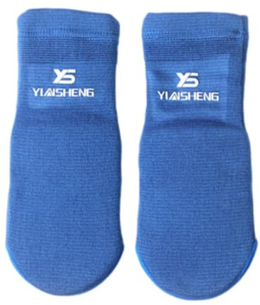 Folpus Muay Thai Knöchelbandagen, Knöchelsocken, Trainingsausrüstung, Fußschutz, Fußstützen, Knöchelprotektoren für Kickboxen Und Taekwondo, Blau L