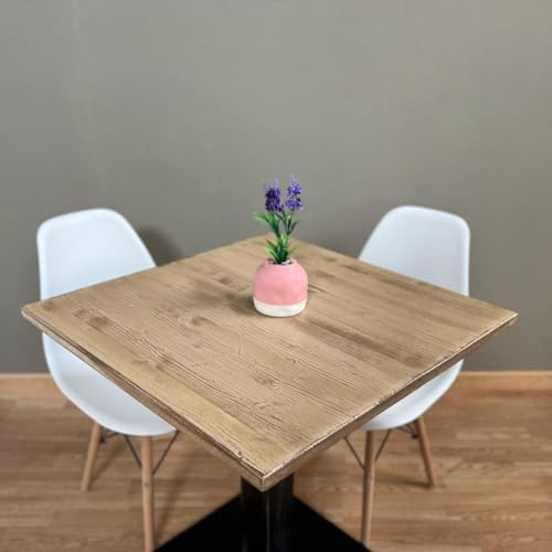 Mesa de bar cuadrada con pie central 60/70/80 cm colores surtidos (habana, 60 x 60)