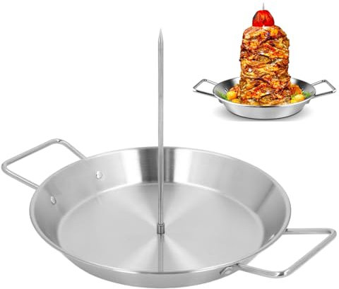 Brochette Al Pastor pour Grill, Brochette Verticale en Acier Inoxydable avec 8 10 12 Pouces Pointes Amovibles, Support de Broche pour Gril Fumeur, Four Barbecue