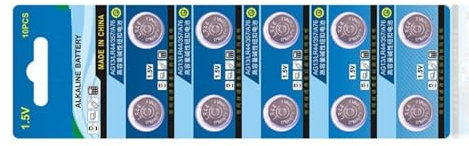 Rdxanc Confezione da 20/10 batterie alcaline a bottone LR44 AG13, a lunga durata, per giocattoli elettronici e orologi