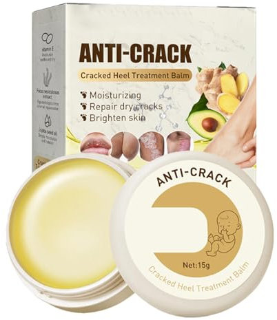 Crème Pieds Anti-crevasses, Crème Anti Fissure Pour Les Pieds, Crème Pieds Très Secs Et Abîmés Foot Cream, Réparation Crevasse Pied Pour Les Pieds, Les Mains, Les Coudes, Les Ongles, 15g
