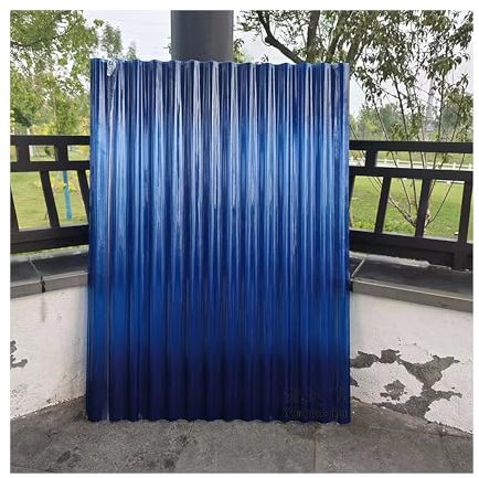 SRDCAIM Plaque Polycarbonate Lot de 5 Panneaux de Serre en Polycarbonate épissables en Plastique ondulé Polycarbonate pour Serre, extérieur, patios, cloisons(Blue,1.5M/4.92FT_2MM)
