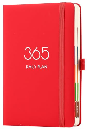 Planner 2025-2026, A5-Format 2025-2026, 1 Tag pro Seite, planen Sie Ihr Jahr von Juli 2025 bis Juni 2026 mit monatlichen Tabs, farbigem Seitendesign, Stiftschlaufe und hinterer Tasche, Verschluss