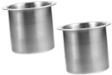 GANAZONO 2piezas Soporte para Bebidas Inoxidable Portavasos para Sofá y Coche Insertos para Sillas Reclinables y Vehículos