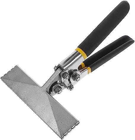 Tofficu Pinza Piegatrice Per Lamiera Con Doppia Impugnatura Antiscivolo Attrezzo Manuale in Acciaio Cromo Vanadio Per Piegare e Appiattire Metallo Con Blocco Integrato Ergonomico