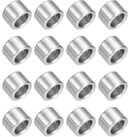 QUARKZMAN 304 Edelstahl Distanzhülsen Abstandshalter 8x12x8mm 16 Stück | Schrauben Abstandshalter Buchse für M8 Schrauben Bolzen und Stangen