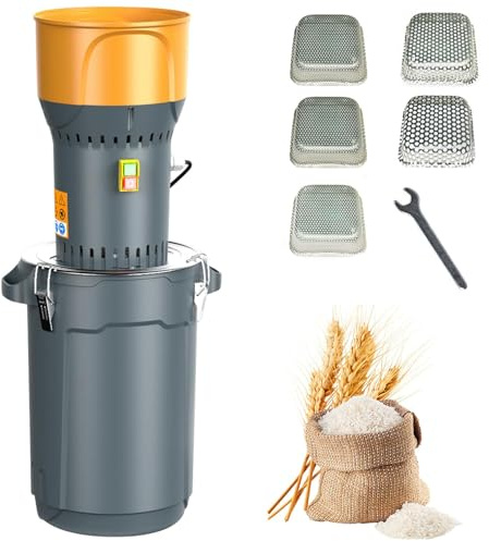 Macinacereali Automatico da 19000 Giri/min, Mulino Elettrico per Mais da 1300 W, Mulino Automatico per Grano Secco Senza Polvere, Mulino A Pellet, 25/50 L/60 L, Mulino per Cereali Agricoli per 50L