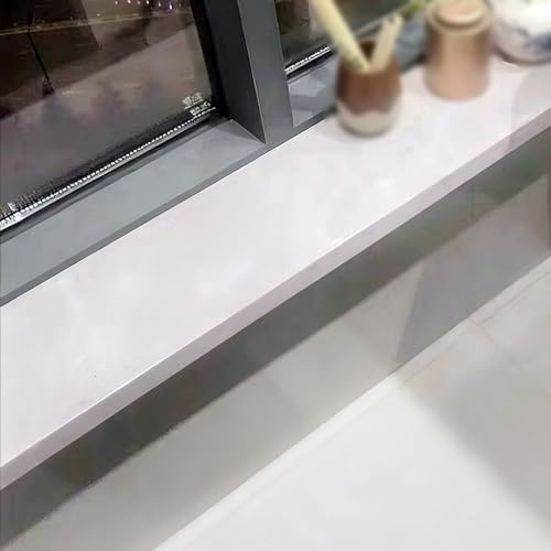 EXCLURA Davanzale per Finestra Piastra di Protezione per Davanzale Bianco, Pannello di Copertura per Davanzale in Acrilico a Forma di L, Profili Decorativi per Davanzali(L-180cm/70.9in,W-35cm/13.8in)