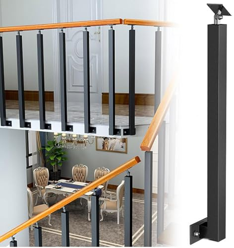 Balaustre ajustable de 270° para uso en interiores y exteriores, barandilla de montaje lateral para áticos y terrazas, tamaño: 115 cm