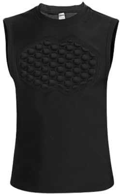 Youth Football Rib Protector - Padded Compression Shirt Vest, Breastbone Chest Heart Protection | Durable Kids Girls Football Softball Rib Protector Shirt Baseball Protection Equipment