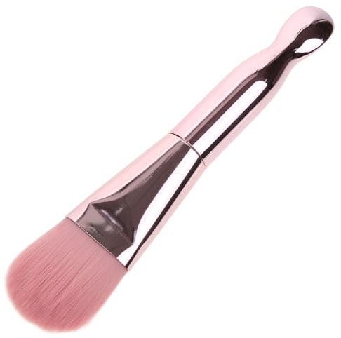 IMUSINICE Brocha para Mascarilla Facial Doble Cabezal Cuchara, Cerdas Suaves de Nailon, Aplicador de Crema Rosado para Cuidado Facial en Salón, Herramienta Precisa para Mascarilla de Barro