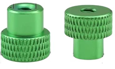 10 Stück Gerändelte Aluminium-Rändelmuttern, Durchgangsloch-Handspannmuttern For Die Flugzeugzellenverriegelung M3 M4(Green,D01 M3 20PCS)