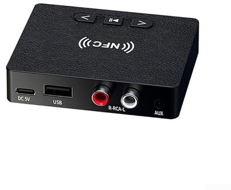 Ricevitore NFC 6.0 2 in 1 e adattatore USB, per sistemi audio legacy, streaming musicale wireless AUX con accoppiamento touch